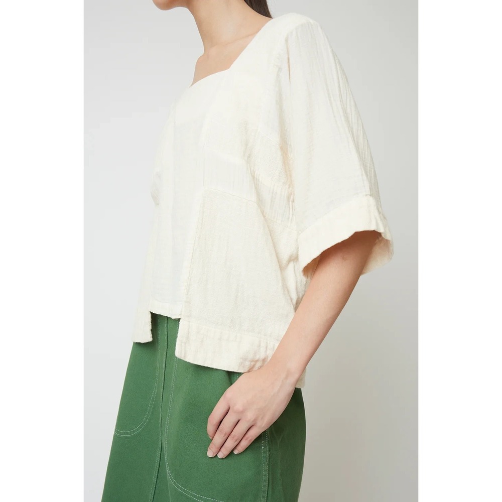 Atelier Delphine Block Top in Crinkle Gauze 100% Cotton USA MADE Kinari Medium - Picture 9 of 16